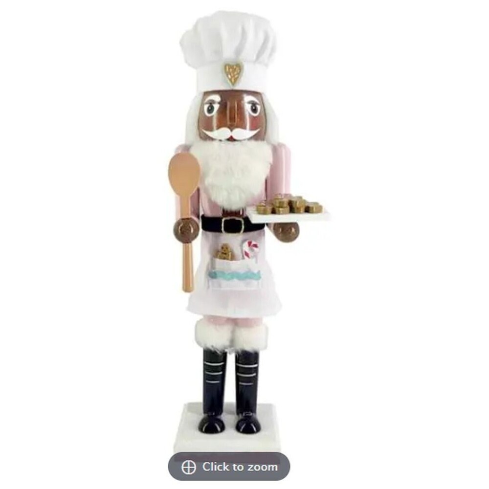 Wooden Christmas Nutcracker,15"AFRICAN AMERICAN BAKERY CHEF W/SPOON &COOKIES,ATH